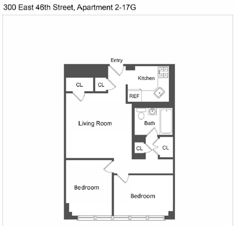 G Line 2 Bed 1 Bath